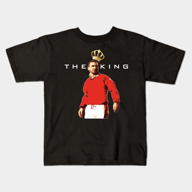 Eric Cantona Illustration Kids T-Shirt by HenDesignStudio